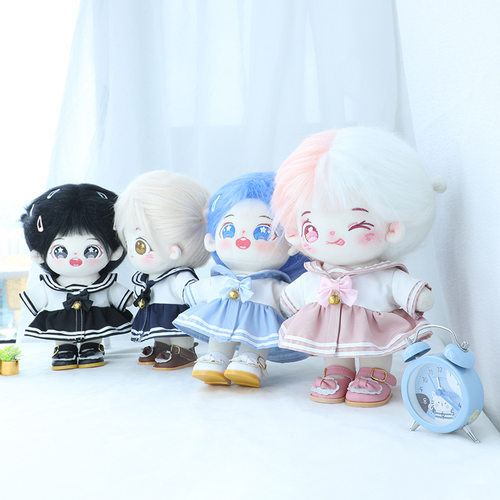 20CM娃衣现货天使水手服裙公仔换装玩偶20厘米棉花娃娃无属性服饰