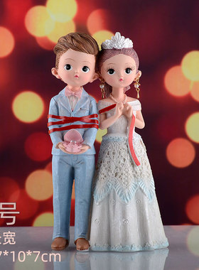 结婚礼物创意新婚庆情侣娃娃摆件送新人闺蜜实用纪念日婚房装饰品