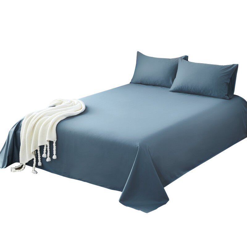 a类纯色全棉床单单人学生宿舍纯棉被单军绿白色双人加大炕单秋季