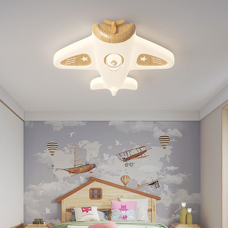 儿童房吸顶灯新款创意卡通飞机灯现代简约全光谱护眼卧室房间灯具
