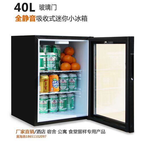 雷凌吸收式e酒店客房小冰箱玻璃门迷你静音小冰柜冷藏透明保鲜柜4