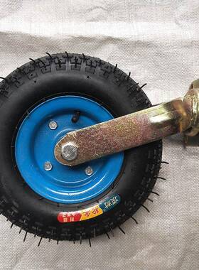 HDH12寸35-05充气静音向轮餐车轮手推车平万板车轮脚刹车轮