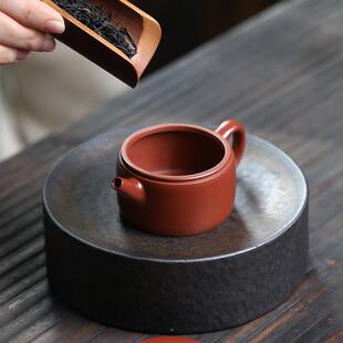 宜兴紫砂壶朱90cc小102218双容茶壶原矿泥小量茶具一个单人壶厂家