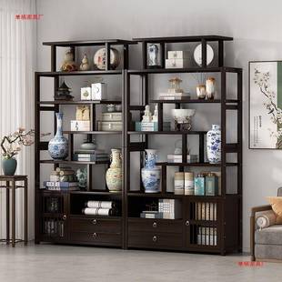 中式 花架物架家用置绿植展示架客植厅多肉物收博纳BLE架隔断古架