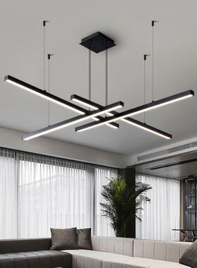 吧极设tb-73787计师餐厅吊灯条简约现代一字长餐桌台灯简网红前台