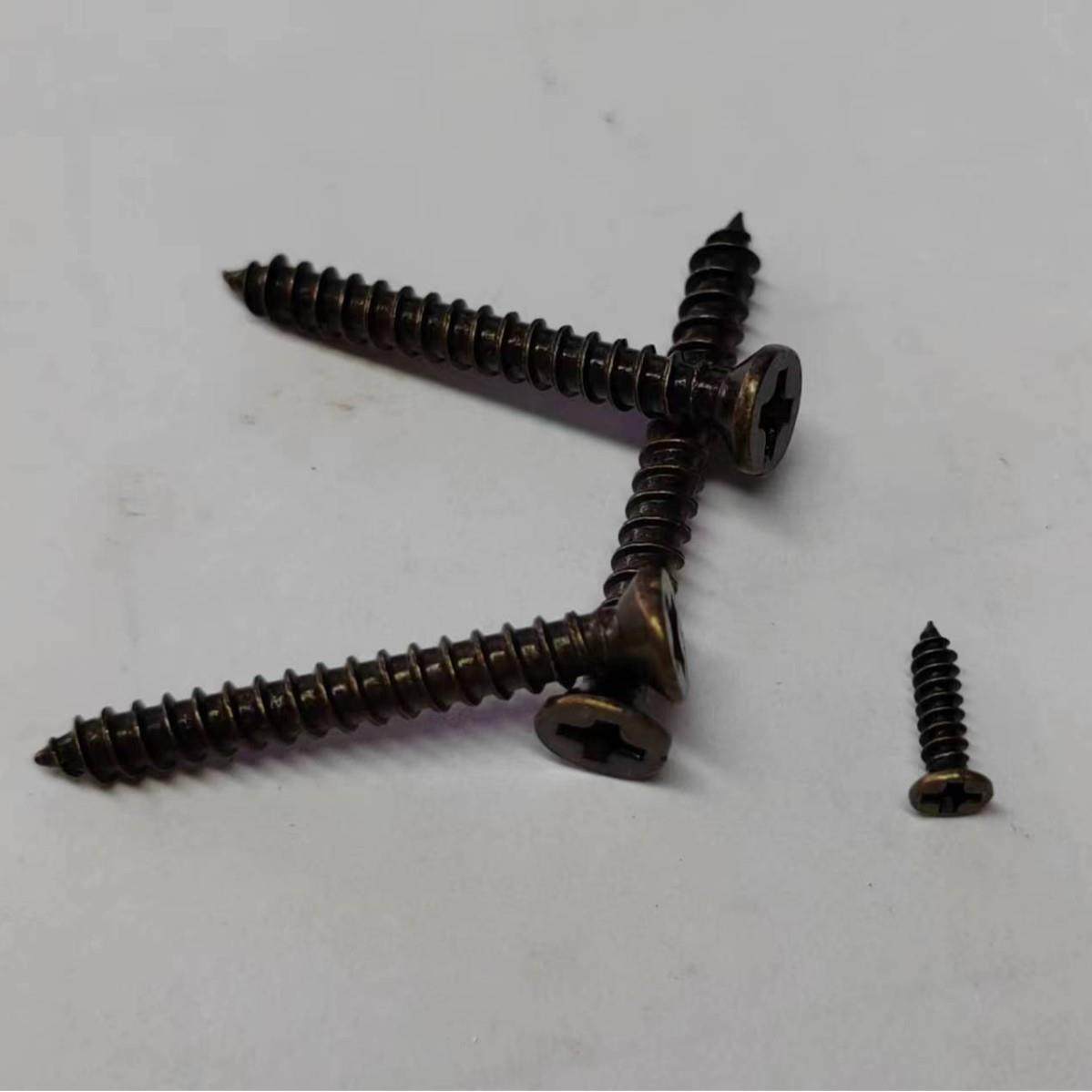 镀青古铜色钉沉头十字槽头无品牌/.自攻螺丝KA螺丝钉平自攻螺M2/M