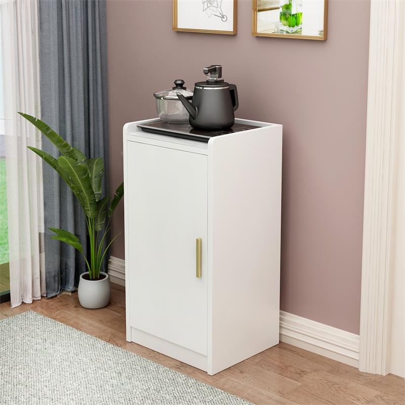 奢7XKF轻岩板餐边柜现简约单门边茶水柜烧水壶置物柜小柜客厅储代