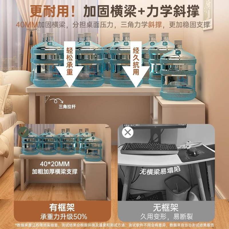 转角书桌书架一体桌电脑桌卧室家用学习写字桌拐角办公桌L型书桌