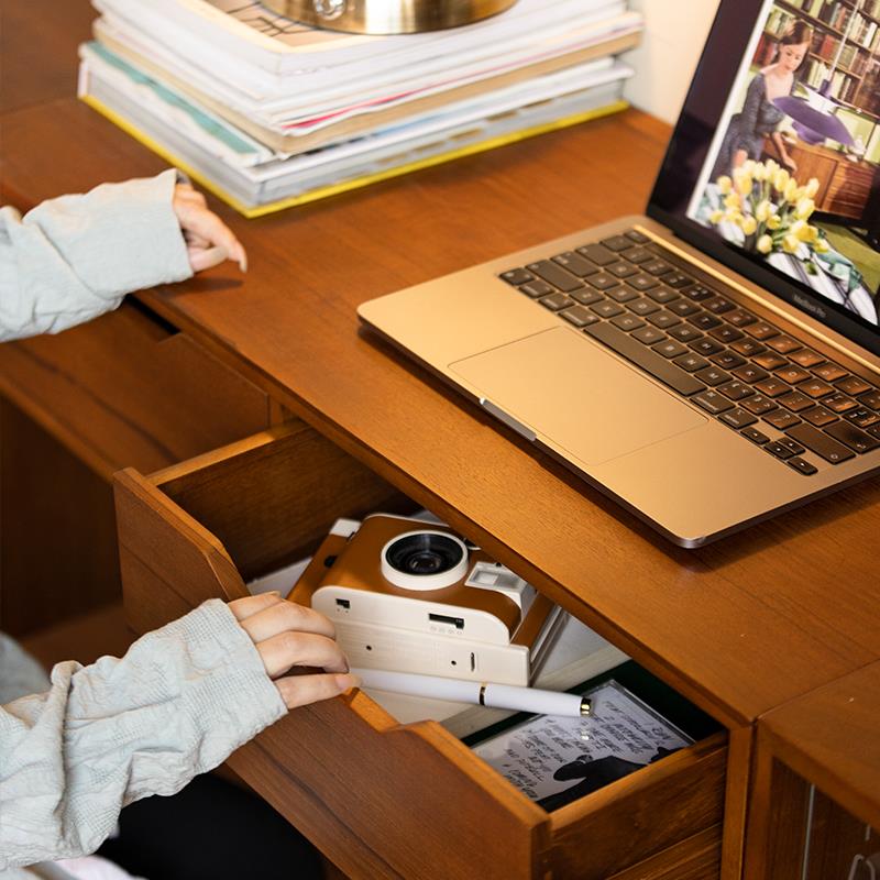 3Y萨得F769TH6M长柚木复自古船书架置架落地多物匣挂墙柜书桌书架