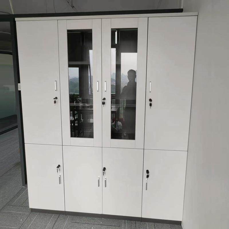 深圳公室文件柜柜资料柜公司档案板式办玻落地柜璃门书柜木无品牌