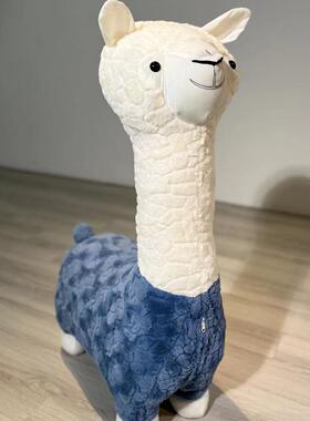 网羊驼凳子坐椅沙发摆红xh18889件童懒人座椅客儿厅萌宠动物可可