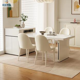 岛台岩板餐桌伸缩款 多功能EQL轻奢现代房厨餐桌岩板一体家用新小