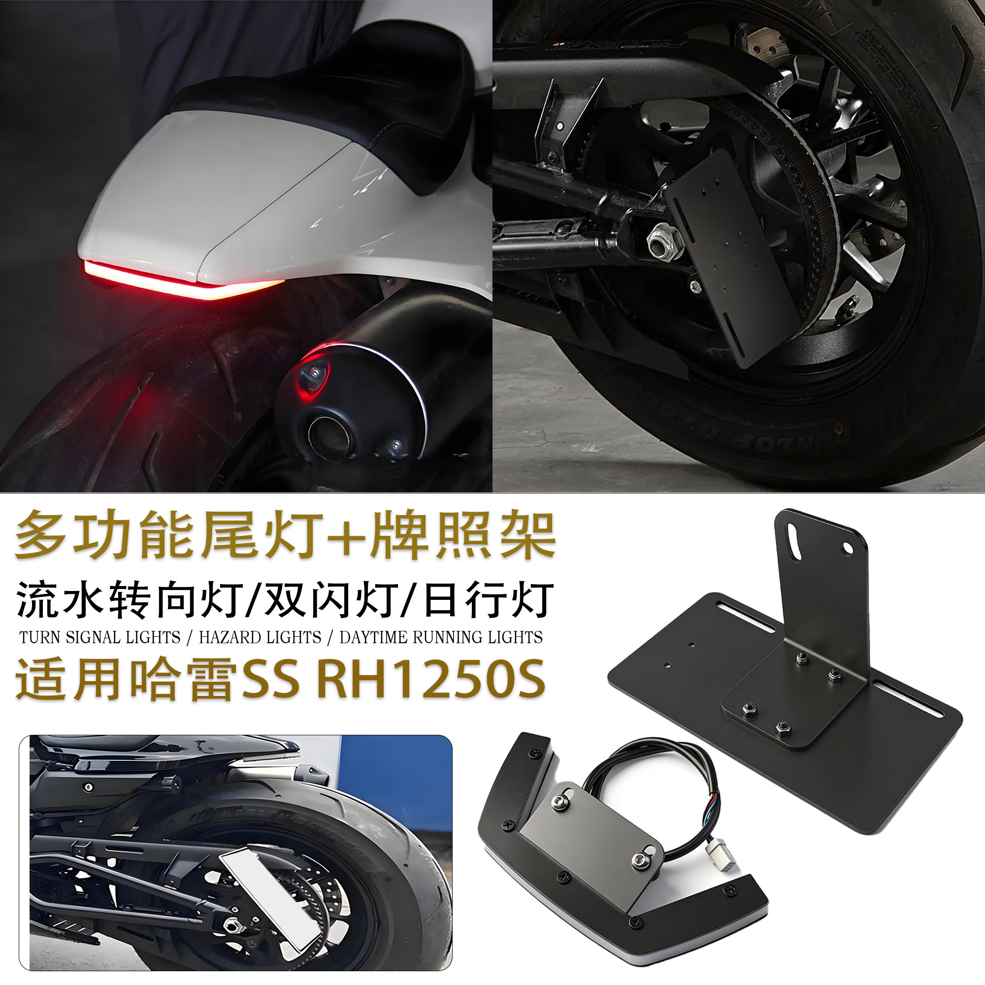 适用于哈雷SSRH1250S车牌照支架
