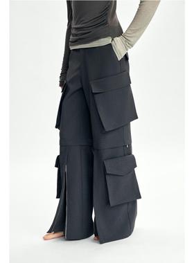 【特价】RURE 立裁结构可拆卸2WAY穿法多袋工装风西裤