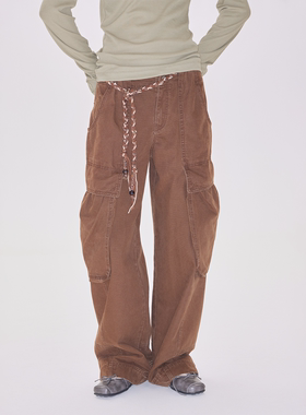 【新品】RURE全棉洗水工装裤2025新款休闲裤立体剪裁大口袋长裤子