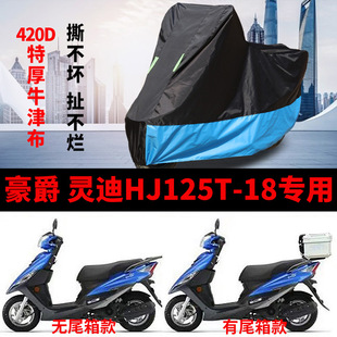 适用豪爵灵迪HJ125T摩托车车衣防雨水防晒加厚遮阳防尘牛津布车罩