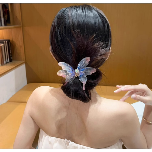 枯叶蝶蝴蝶发夹古风森系超仙