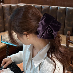 触感超好亮面丝绒大肠发圈 秋冬必入复古扎头发绳耐用头绳皮筋