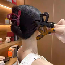 蝴蝶结复古中号抓夹女2025新款简约高级感鲨鱼夹后脑勺发量少发饰