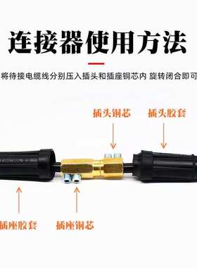 电磁吸盘接头起重磁铁连接器DKJ-35/DKL-35/50电缆线快速插头接头