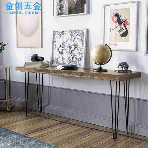 DIY实心桌脚支架户外金属桌子腿茶几书桌吧台办公桌餐桌台脚桌腿