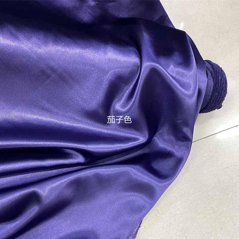 高档 弹力色丁仿真丝绸缎里衬布料 丝滑垂坠旗袍汉服裙装衬衫面料