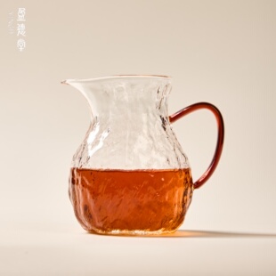 盈德堂高硼硅耐热锤纹公道杯中式简约家用茶海分茶器功夫茶具茶杯