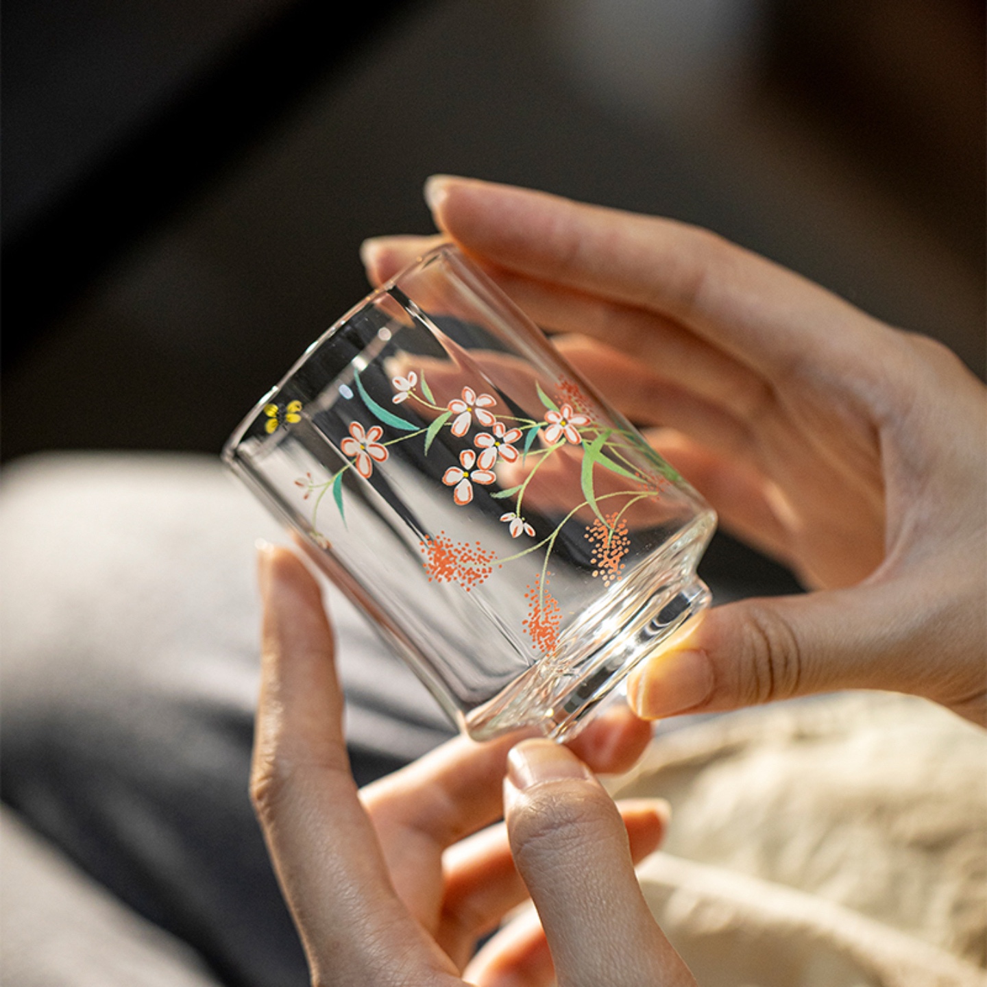 盈德堂高颜值玻璃茶杯单杯