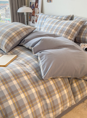 纯棉被套单件全棉水洗棉单人被罩150x200x230秋冬1.5被单