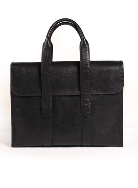 男式公文包商务手提包真皮黑色头层牛皮大包手拎单肩包电脑文件包