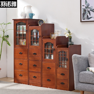 25/30/39cm宽实木夹缝柜收纳柜抽屉式窄柜厨房缝隙置物架小床头柜