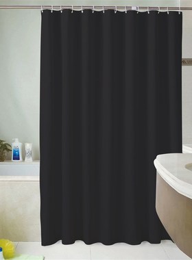 纯色黑色浴帘防水防霉浴帘 卫生间加厚隔断浴室帘 厂家直供批发