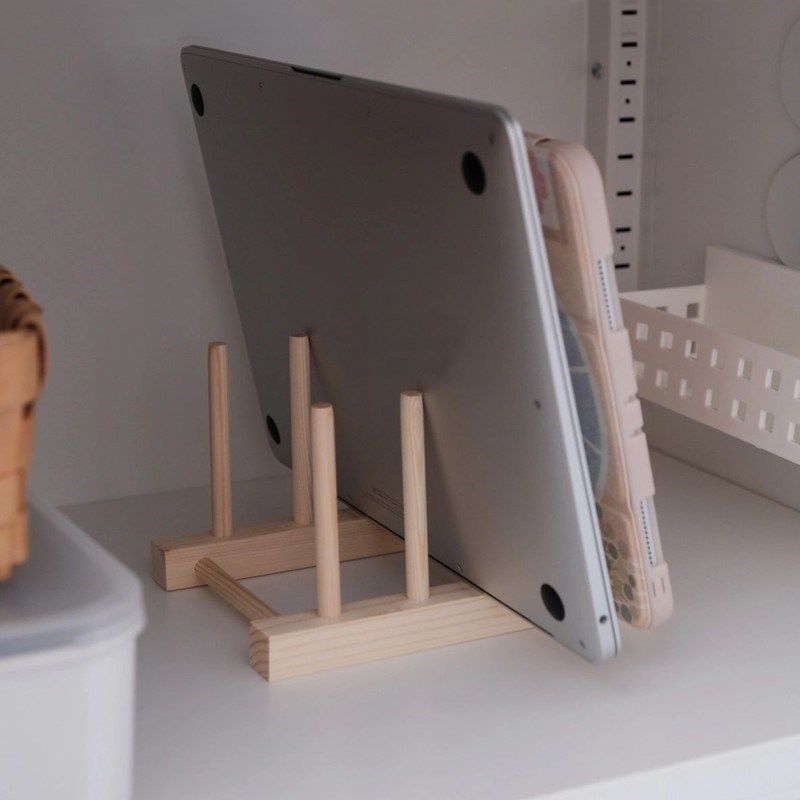 笔记本收纳架电脑支架平板立式托架竖式桌面整理神器实木托悬通用,3C数码配件,笔记本多功能支架/桌,淘宝优惠券,粉丝福利购,淘宝优惠卷