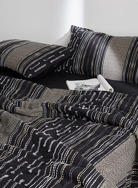 日式简约夏凉被丨空调被四件套纯棉2024新款夏季薄款被子可机洗