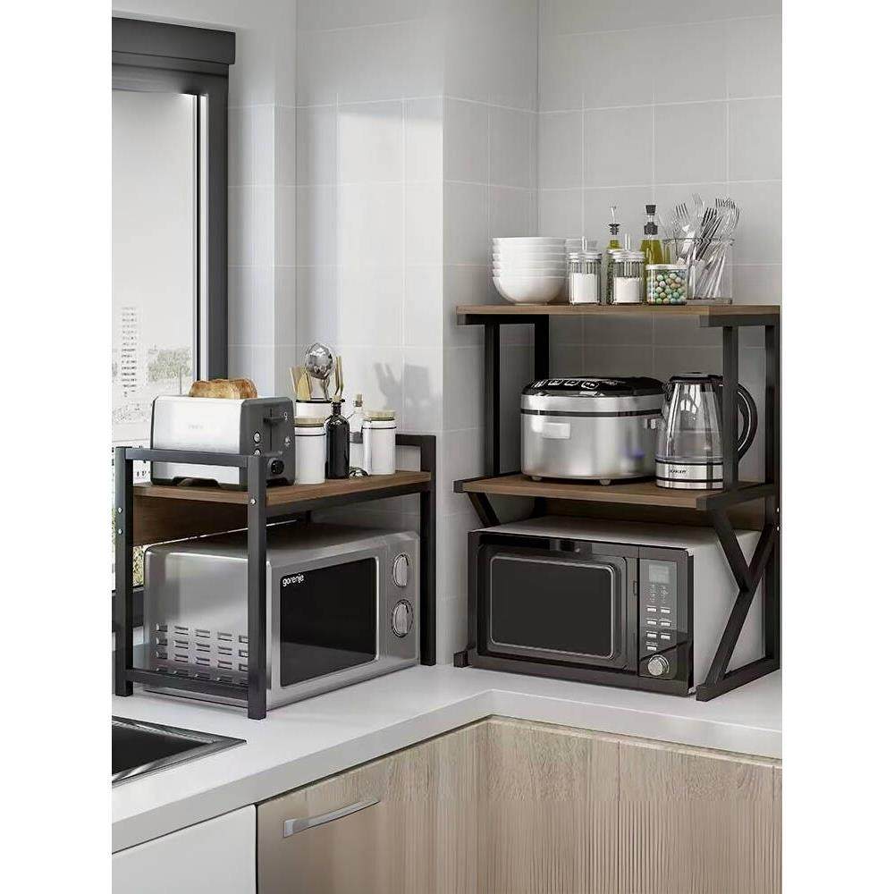 家用可伸缩烤箱收纳支架厨房台面电饭锅微波炉架子置物架多功能,厨房/烹饪用具,微波炉置物架,淘宝优惠券,粉丝福利购,淘宝优惠卷