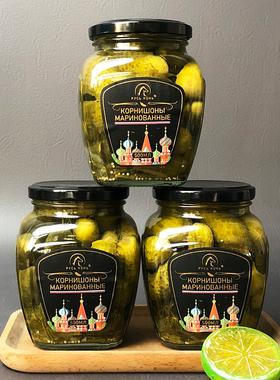 俄罗斯进口罗斯战马酸黄瓜485g即食罐头原产越南产乳黄瓜下饭菜