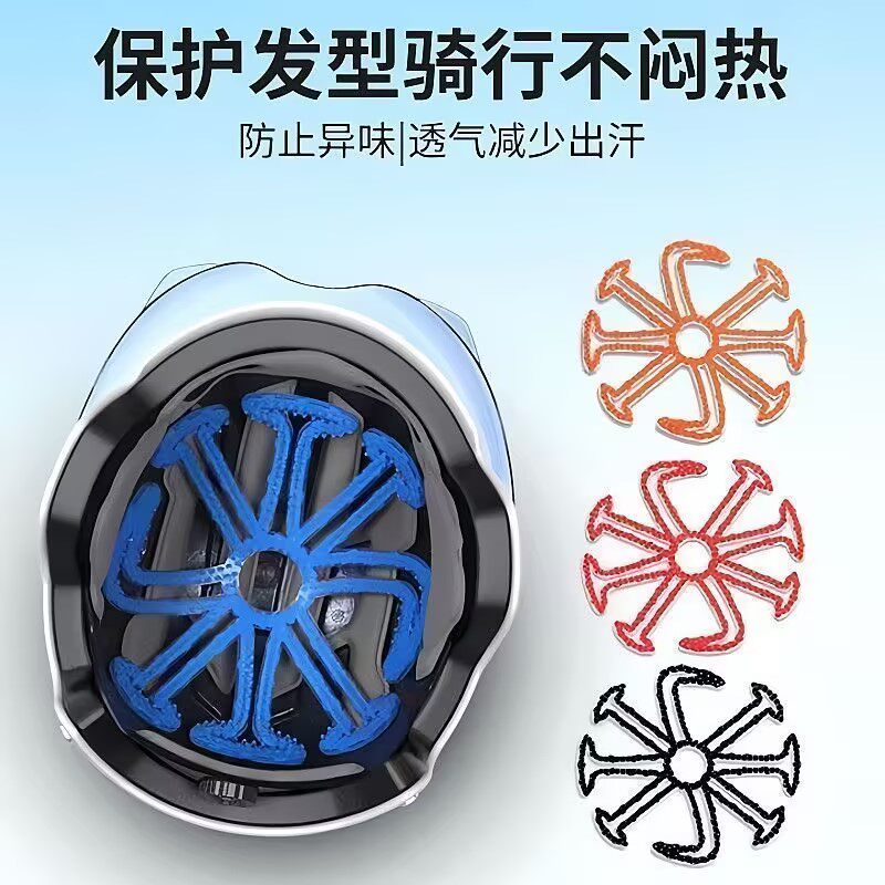 头盔防压发型垫夏季透气硅胶内衬