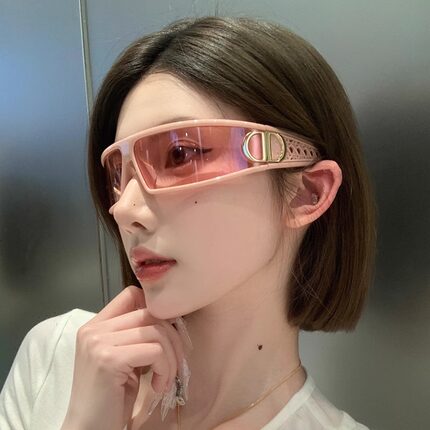韩系粉色发箍墨镜二合一女2026新款高级感时尚太阳镜网红凹造型女