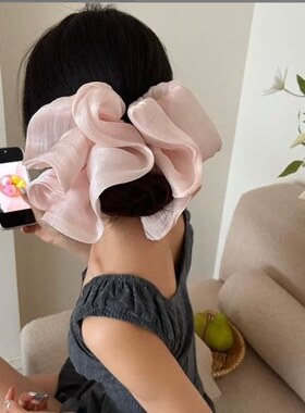 超大号木耳边香蕉夹显脸小