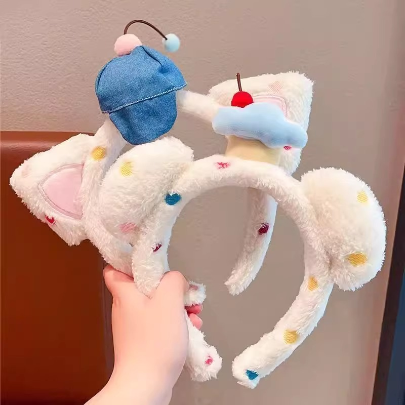 秋冬宝宝甜美毛绒猫耳朵发箍