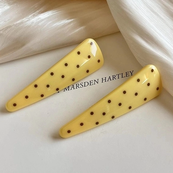 美呆了！介个奶油黄波点发夹我真的会一直夸！颜色也很夏天氛围感