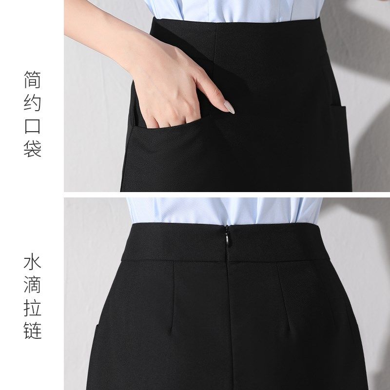 正装一步包裙职业显瘦包臀短裙工作口袋西装裙子A字半身裙女秋冬