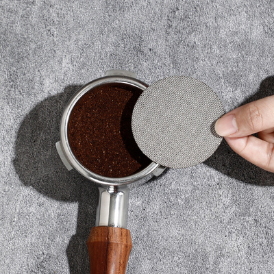 咖啡机手柄粉碗二次分水网不锈钢咖啡萃取滤片烧结过滤网58mm51mm
