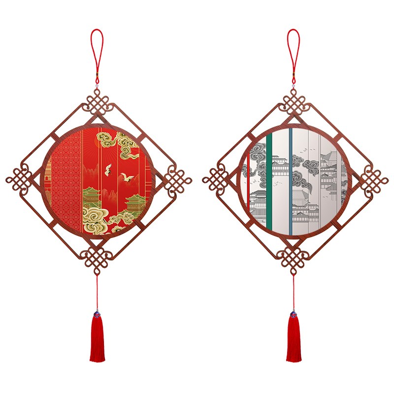 新年挂件装饰2024新款入户门玄关中国结画客厅过道餐厅中国风挂件