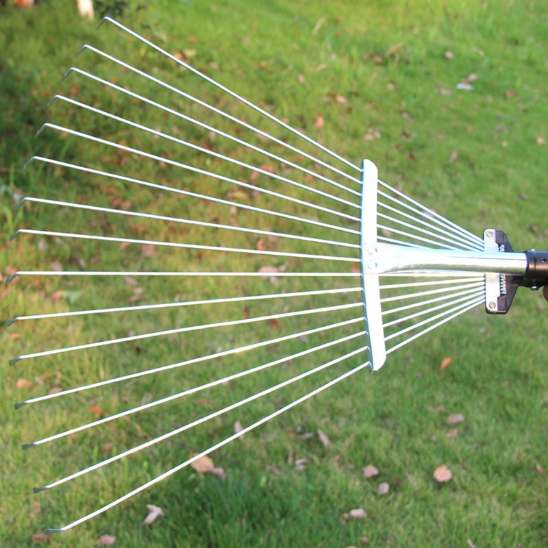 园林草耙子落叶耙15齿搂草铁耙子草坪清理耙伸缩园艺耙花园钢丝耙