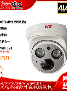 200万1080P雄迈TVI/CVI同轴模拟半球大广角AHD高清监视摄影镜头5M