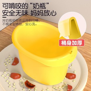 家用加厚婴儿洗澡盆宝宝可坐躺洗澡桶浴桶耐高温防滑宝宝卡通浴盆