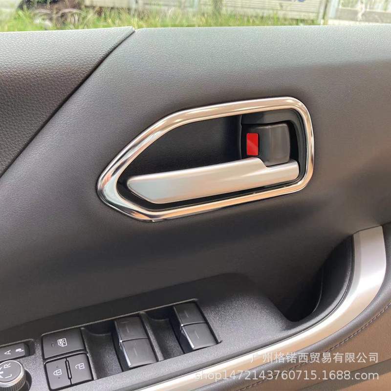 适用22款VOXY 90门框改装汽车改装内门拉手框不锈钢贴片