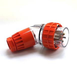 户A防雨电源插头 四芯50外头工业电缆防尘插头 56PA450澳式 防水插