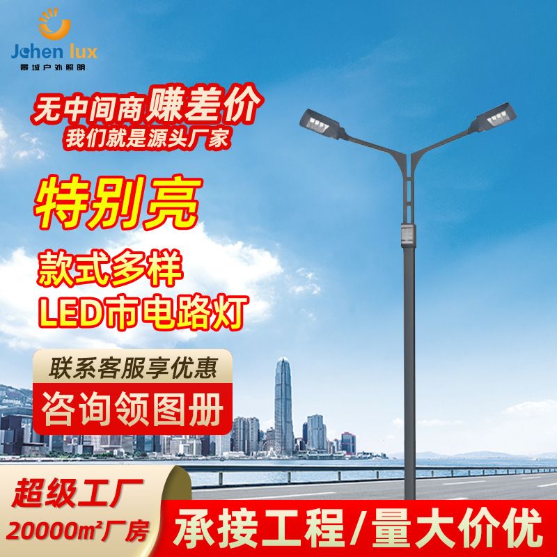 市电道路灯 市政工程 户外照明灯高亮新农村8-12米高杆道路灯